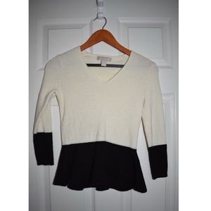Banana Republic Cream/Black Sweater. XS